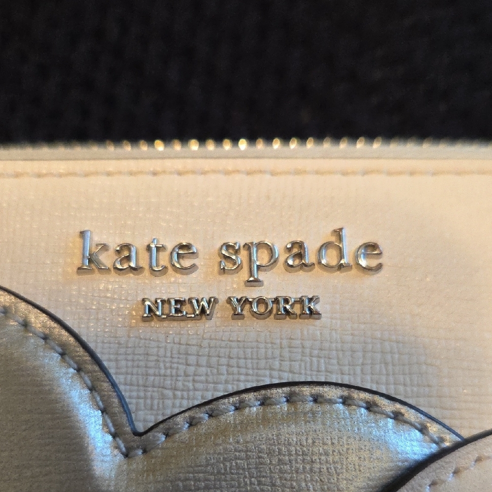 Kate Spade Cream and Silver Slim Wallet with Cloud Pattern - Picture 2 of 7